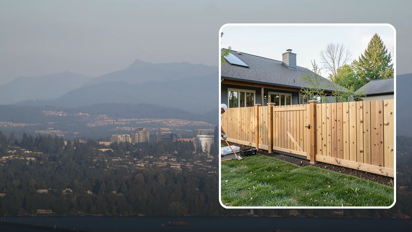 Cedar Fence Installation in Medina, King County, WA - A premium cedar fence prized for its natural rot resistance and rich Northwest character.