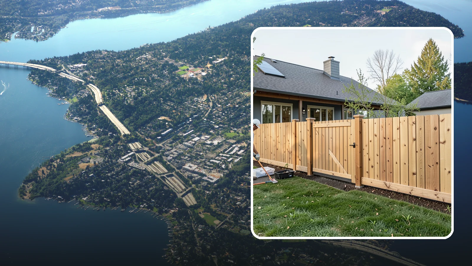 Cedar Fence Installation in Mercer Island, King County, WA - A premium cedar fence prized for its natural rot resistance and rich Northwest character.