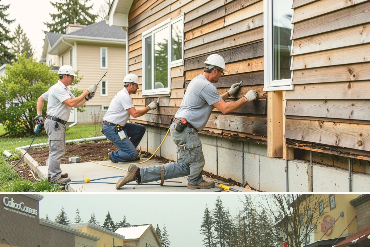 Cedar Fence Installation in Mill Creek, Snohomish County, WA - Build in summer so footings set and any sealant cures before the rains begin.