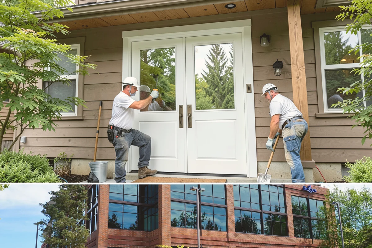 Cedar Fence Installation in Mountlake Terrace, Snohomish County, WA - Build in summer so footings set and any sealant cures before the rains begin.