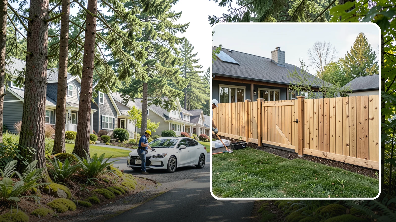 Cedar Fence Installation in Normandy Park, King County, WA - A premium cedar fence prized for its natural rot resistance and rich Northwest character.