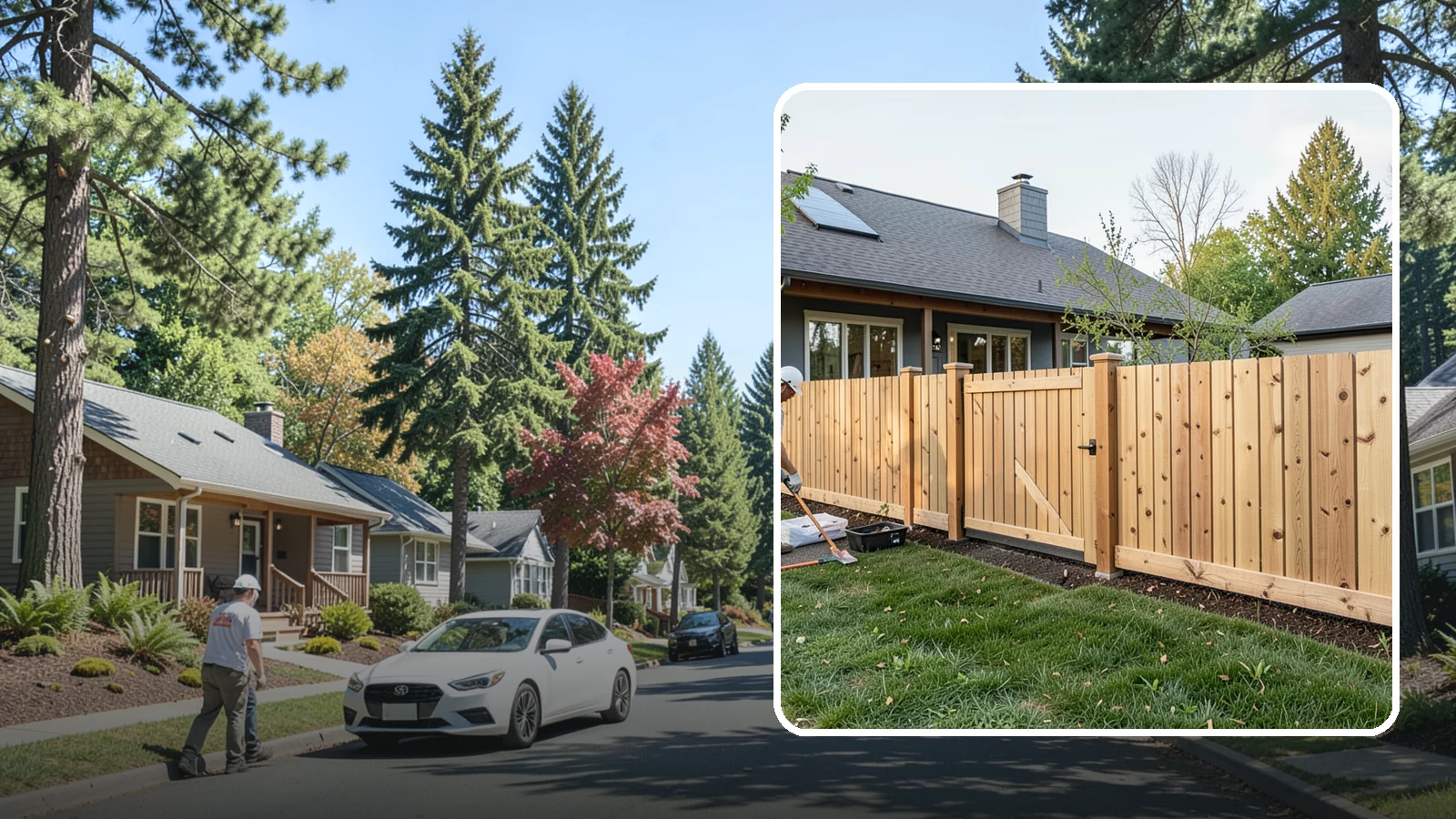 Cedar Fence Installation in Orting, Pierce County, WA - A premium cedar fence prized for its natural rot resistance and rich Northwest character.