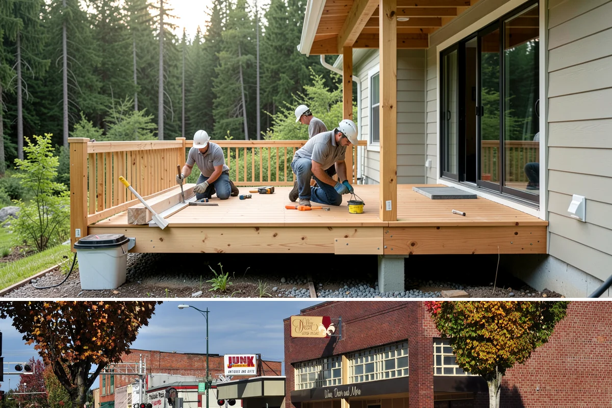 Cedar Fence Installation in Puyallup, Pierce County, WA - Build in summer so footings set and any sealant cures before the rains begin.