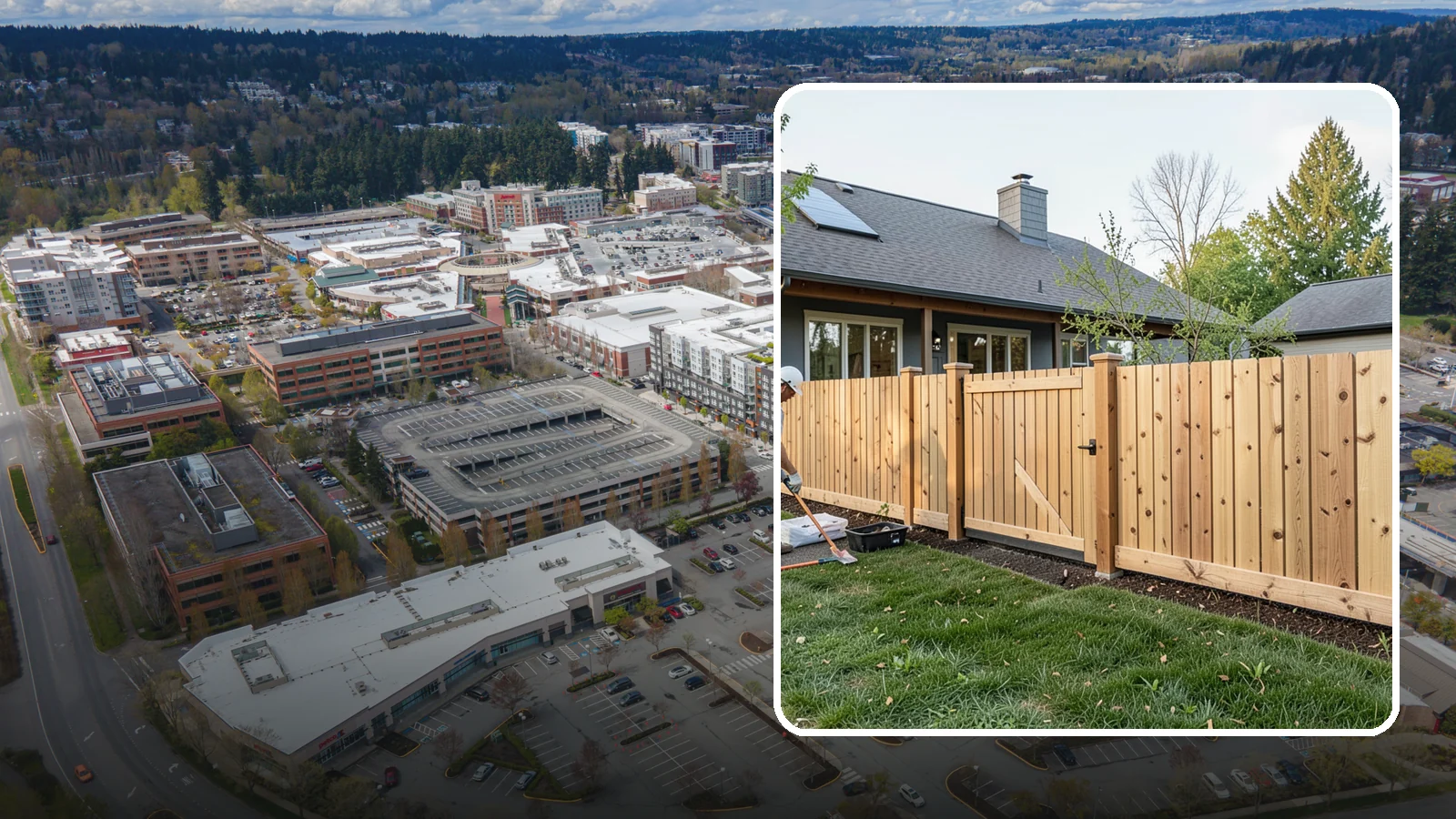 Cedar Fence Installation in Redmond, King County, WA - A premium cedar fence prized for its natural rot resistance and rich Northwest character.