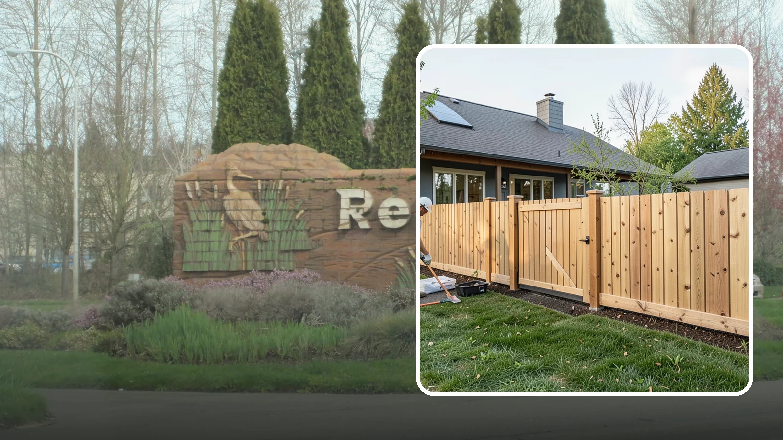 Cedar Fence Installation in Renton, King County, WA - A premium cedar fence prized for its natural rot resistance and rich Northwest character.