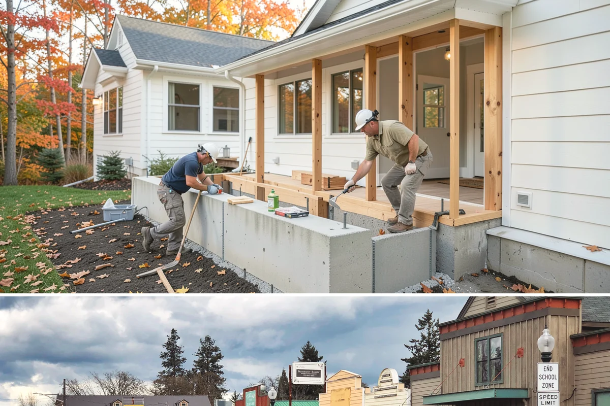 Cedar Fence Installation in Roy, Pierce County, WA - Build in summer so footings set and any sealant cures before the rains begin.
