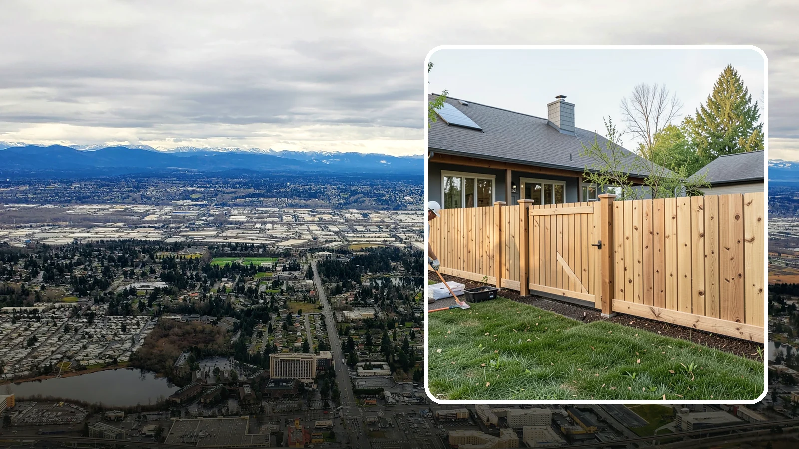 Cedar Fence Installation in SeaTac, King County, WA - A premium cedar fence prized for its natural rot resistance and rich Northwest character.