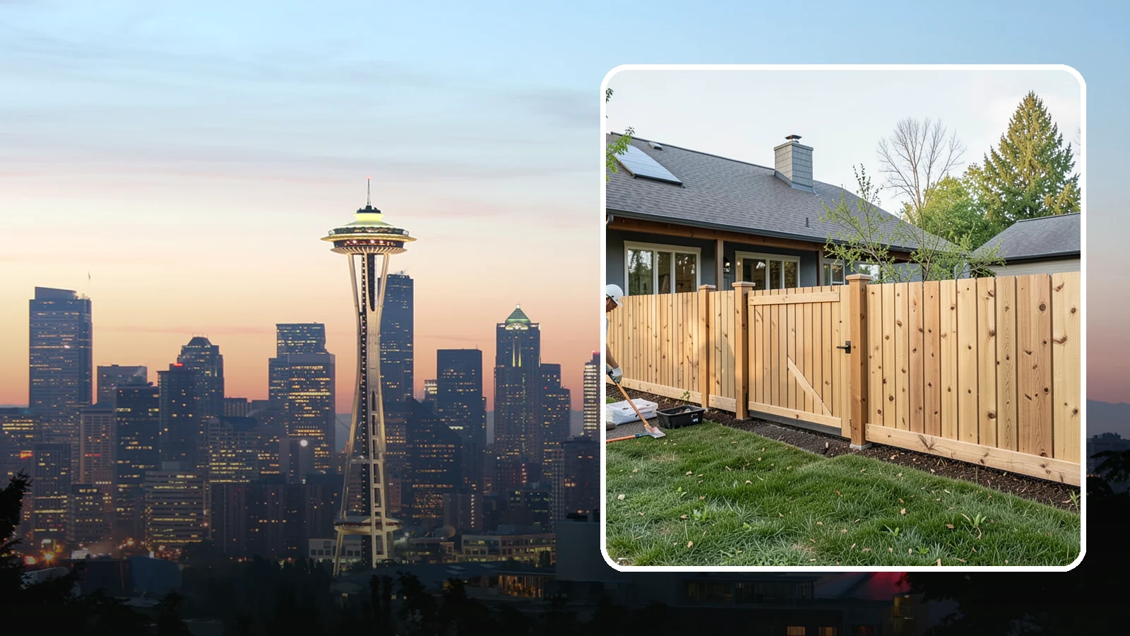 Cedar Fence Installation in Seattle, King County, WA - A premium cedar fence prized for its natural rot resistance and rich Northwest character.