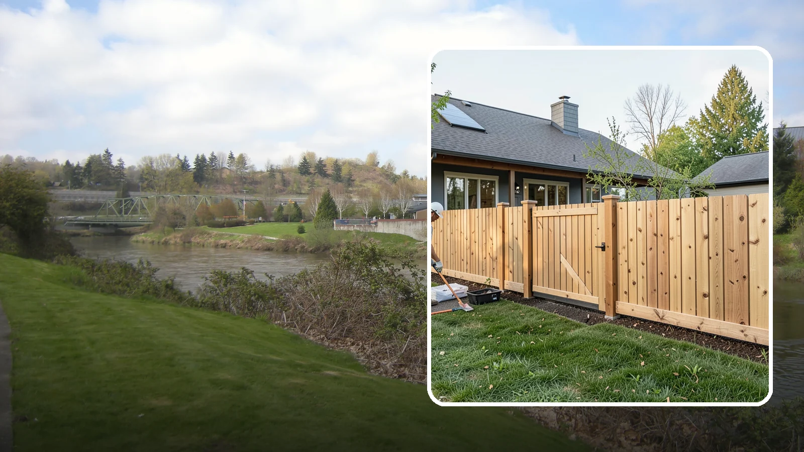 Cedar Fence Installation in Tukwila, King County, WA - A premium cedar fence prized for its natural rot resistance and rich Northwest character.