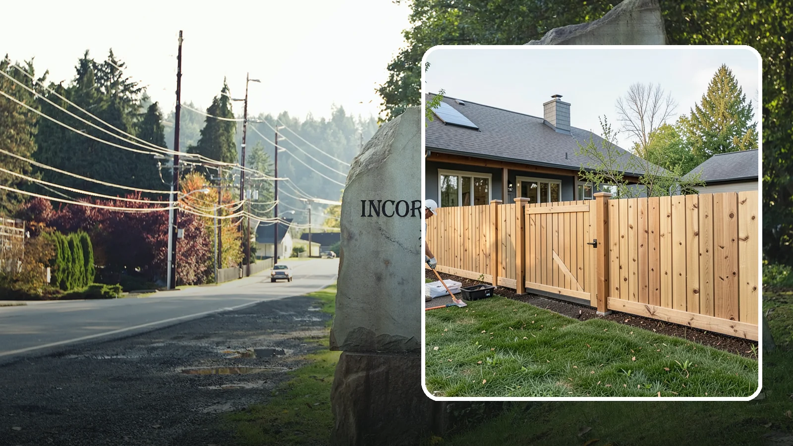 Cedar Fence Installation in Wilkeson, Pierce County, WA - A premium cedar fence prized for its natural rot resistance and rich Northwest character.