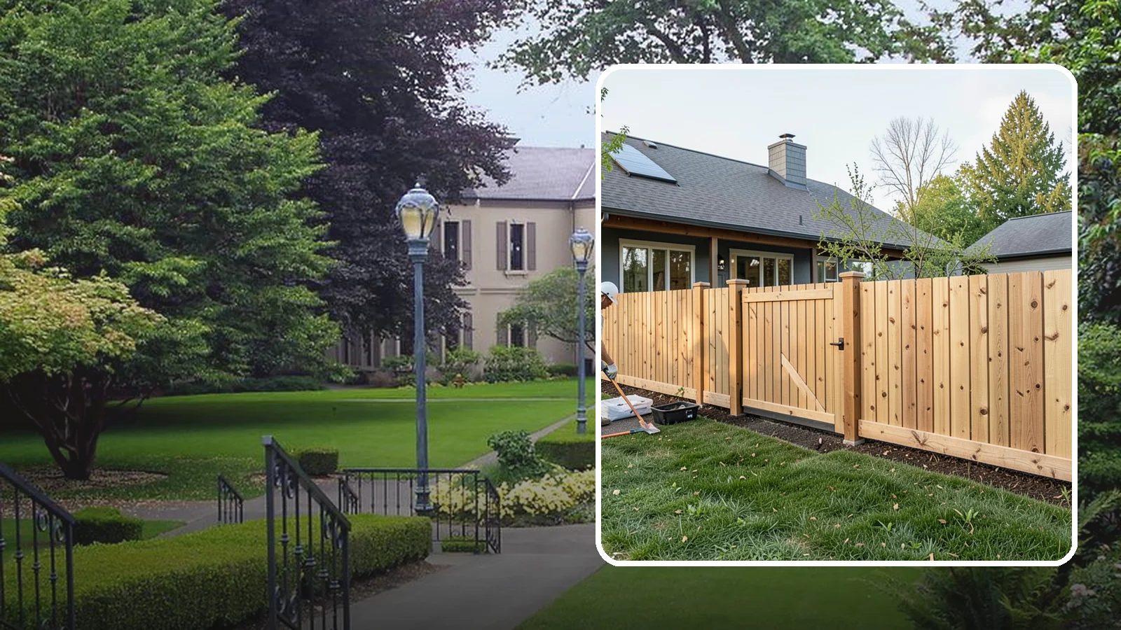 Cedar Fence Installation in Woodinville, King County, WA - A premium cedar fence prized for its natural rot resistance and rich Northwest character.