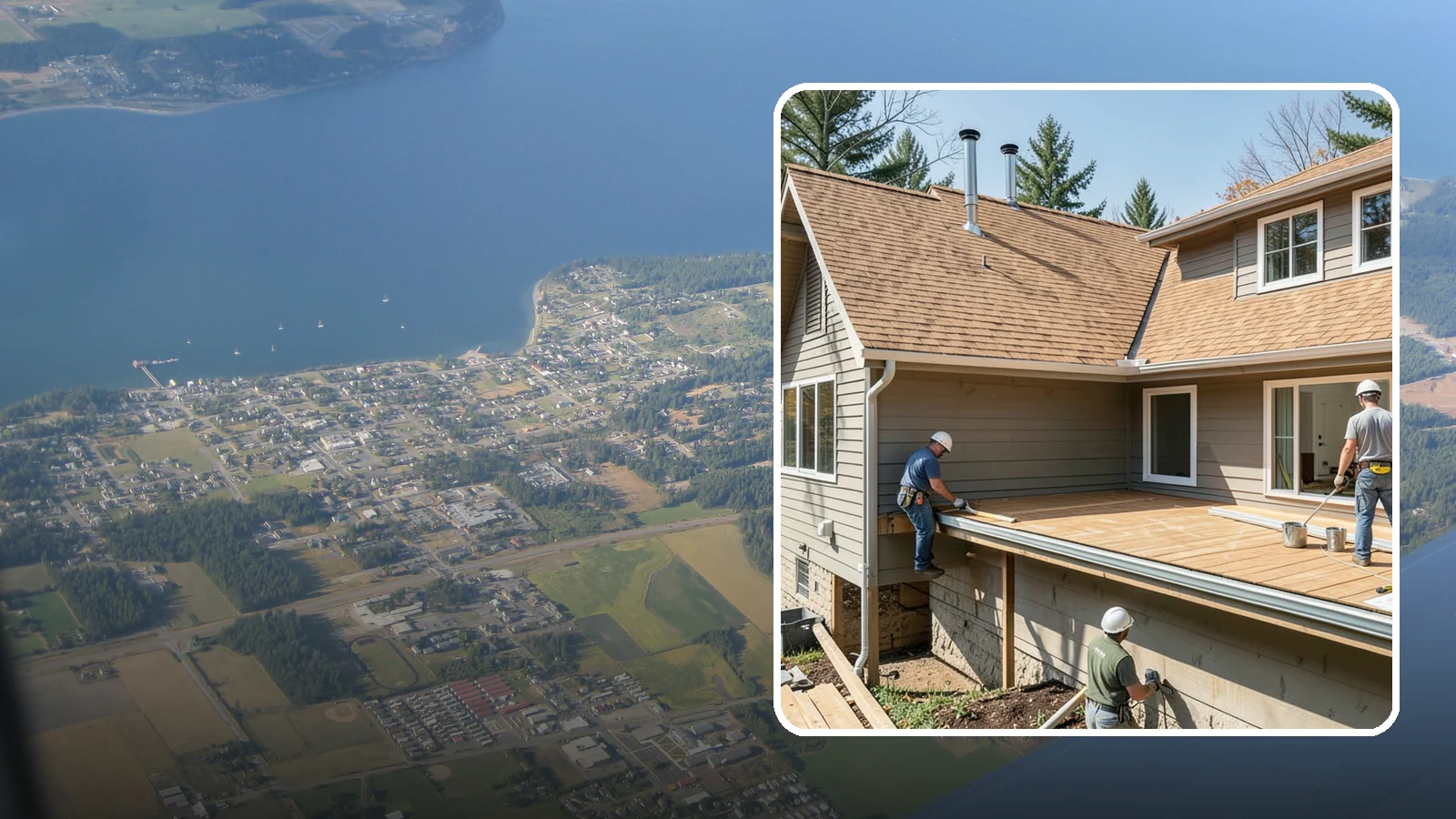 Cedar Roof Installation in Coupeville, Island County, WA - A classic cedar shake or shingle roof that brings natural beauty and proven Northwest durability.