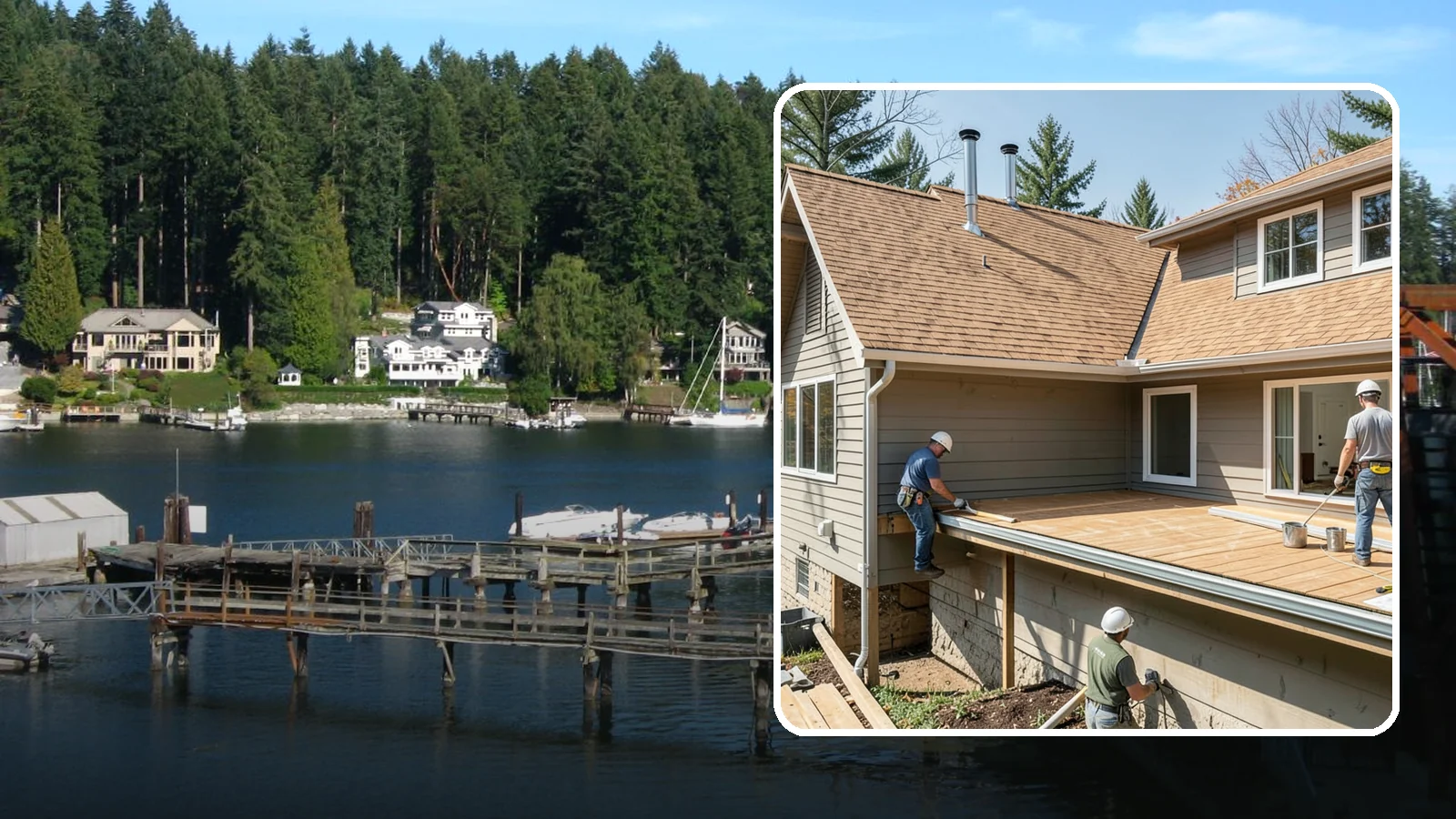 Cedar Roof Installation in Gig Harbor, Pierce County, WA - A classic cedar shake or shingle roof that brings natural beauty and proven Northwest durability.