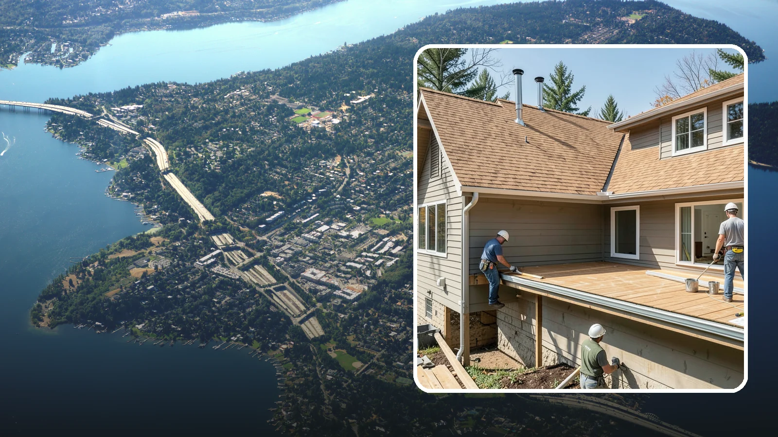 Cedar Roof Installation in Mercer Island, King County, WA - A classic cedar shake or shingle roof that brings natural beauty and proven Northwest durability.