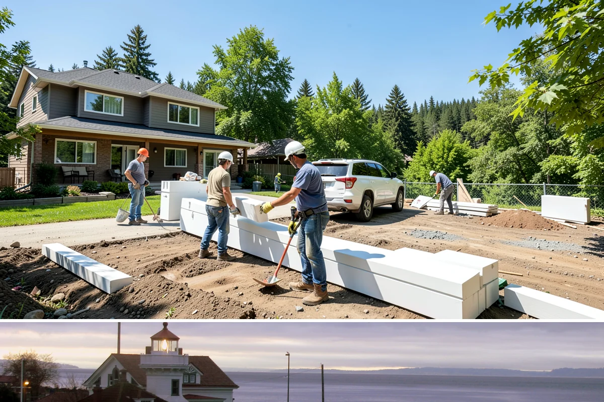 Cedar Roof Installation in Mukilteo, Snohomish County, WA - Summer installation lets the cedar and underlayment stay dry during the roofing process.