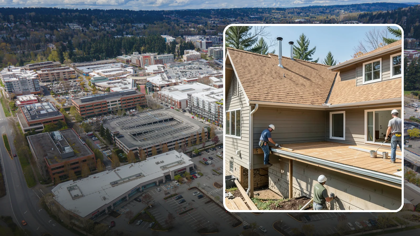 Cedar Roof Installation in Redmond, King County, WA - A classic cedar shake or shingle roof that brings natural beauty and proven Northwest durability.