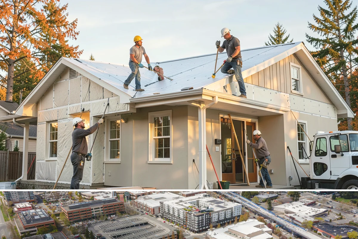 Cedar Siding Installation in Redmond, King County, WA - Late spring and summer allow finishes to cure properly and boards to acclimate before the wet season returns.