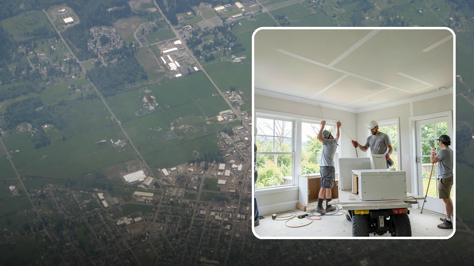 Ceiling Drywall Installation in Enumclaw, King County, WA - Ceiling drywall installation hangs and finishes overhead board for flat, solid ceilings.