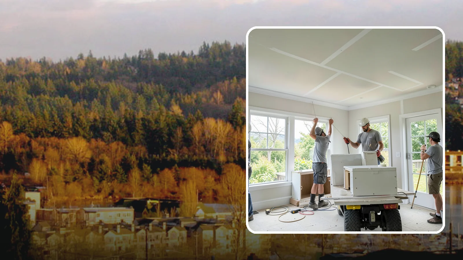 Ceiling Drywall Installation in Kenmore, King County, WA - Ceiling drywall installation hangs and finishes overhead board for flat, solid ceilings.