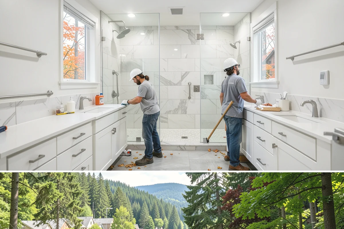 Ceiling Drywall Installation in Lake Forest Park, King County, WA - Ceiling drywall is indoor work suited to every season, including the rainy winter months.