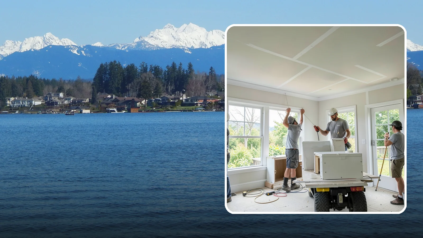 Ceiling Drywall Installation in Lake Stevens, Snohomish County, WA - Ceiling drywall installation hangs and finishes overhead board for flat, solid ceilings.