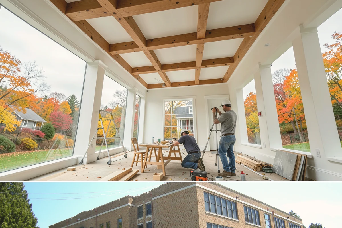 Ceiling Drywall Installation in Maple Valley, King County, WA - Ceiling drywall is indoor work suited to every season, including the rainy winter months.