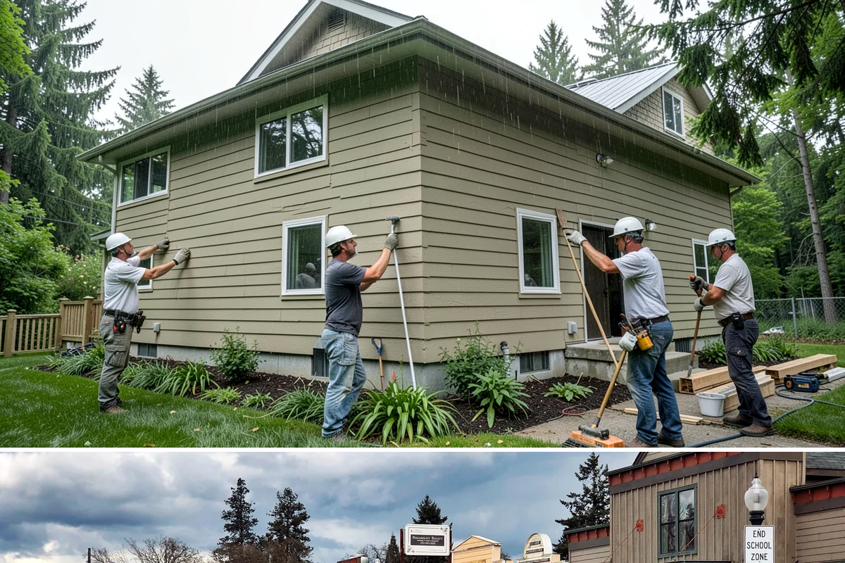 Ceiling Drywall Installation in Roy, Pierce County, WA - Ceiling drywall is indoor work suited to every season, including the rainy winter months.
