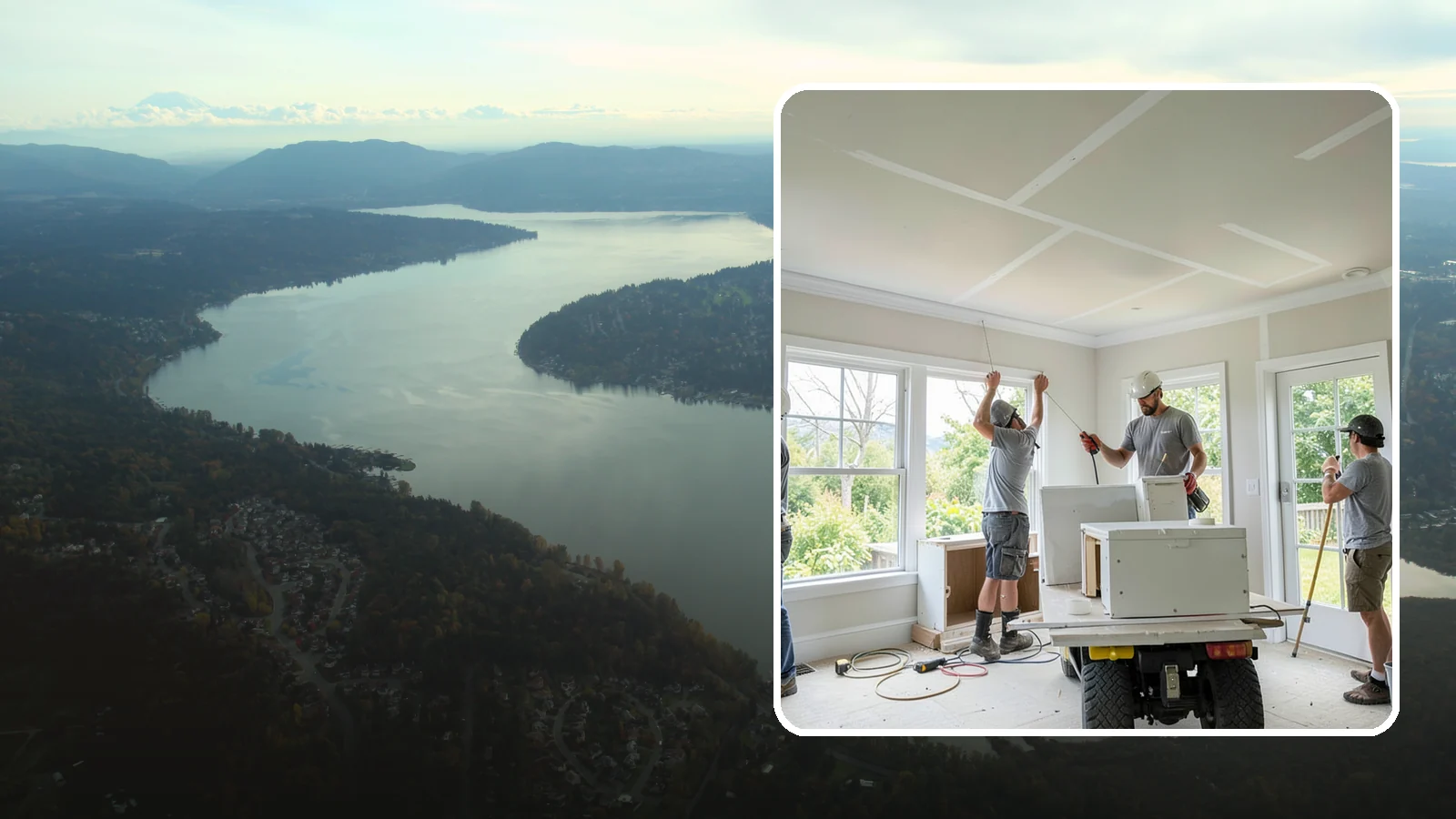 Ceiling Drywall Installation in Sammamish, King County, WA - Ceiling drywall installation hangs and finishes overhead board for flat, solid ceilings.
