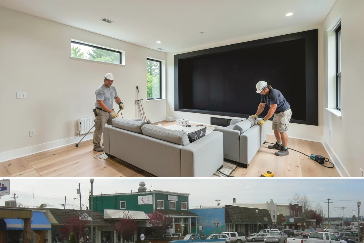 Ceiling Drywall Installation in Stanwood, Snohomish County, WA - Ceiling drywall is indoor work suited to every season, including the rainy winter months.