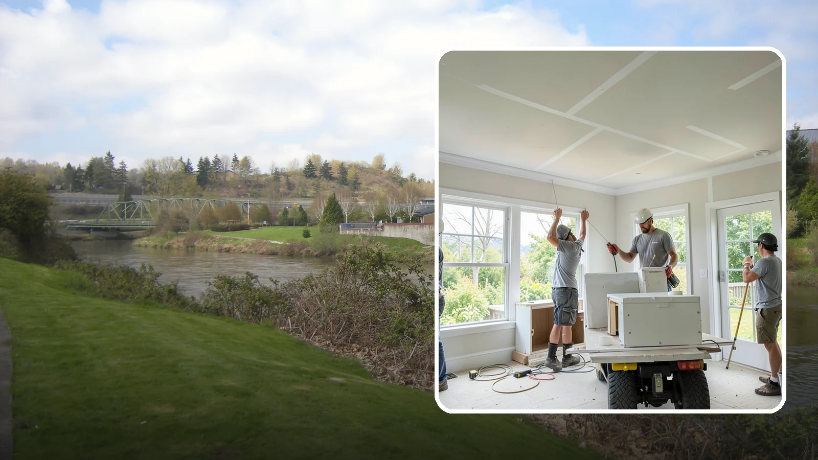 Ceiling Drywall Installation in Tukwila, King County, WA - Ceiling drywall installation hangs and finishes overhead board for flat, solid ceilings.