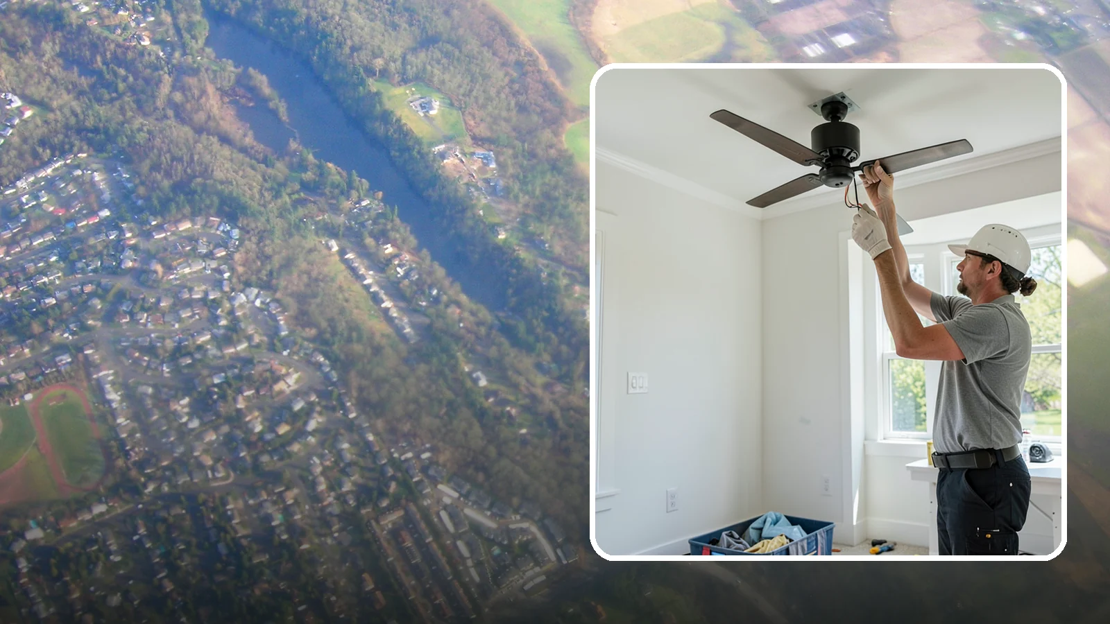 Ceiling Fan Installation in Algona, King County, WA - We install and replace ceiling fans with properly braced boxes and secure, code-compliant wiring.