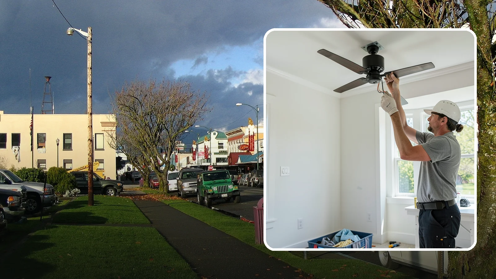 Ceiling Fan Installation in Arlington, Snohomish County, WA - We install and replace ceiling fans with properly braced boxes and secure, code-compliant wiring.