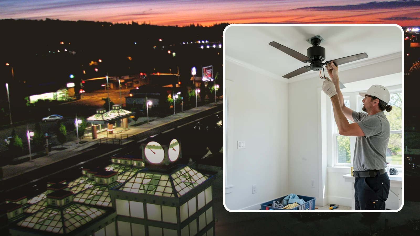 Ceiling Fan Installation in Auburn, King County, WA - We install and replace ceiling fans with properly braced boxes and secure, code-compliant wiring.