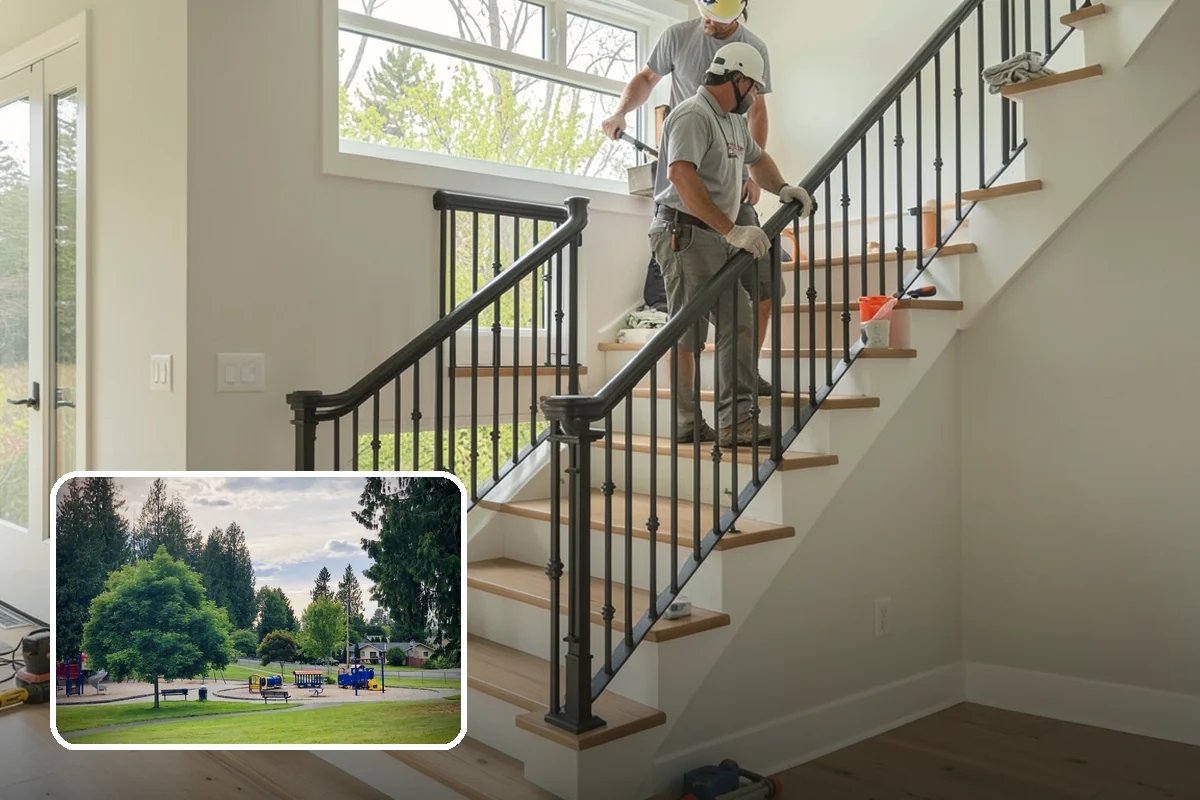 Ceiling Fan Installation in Bonney Lake, Pierce County, WA - Fan-rated box safely supports weight and motion