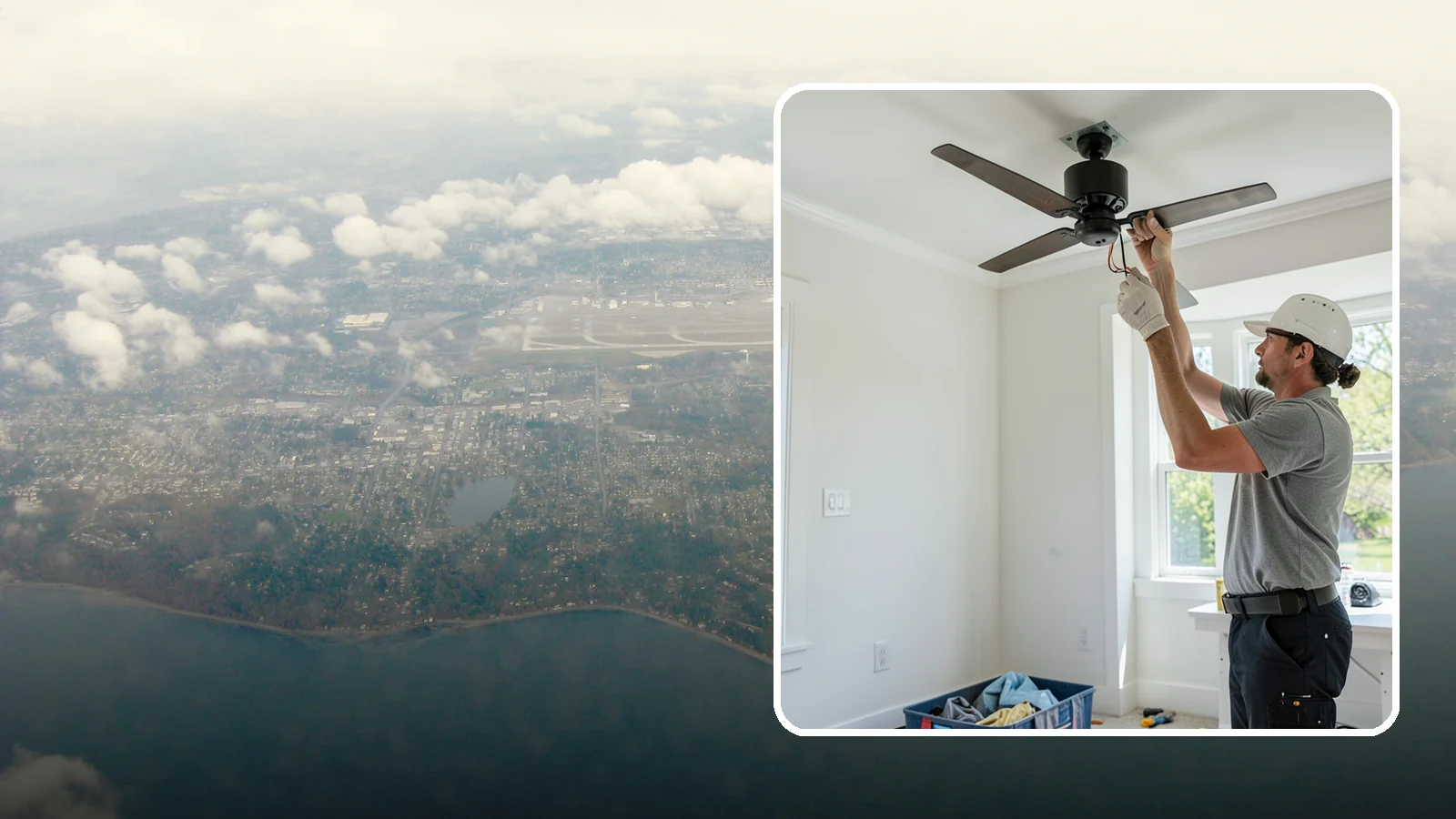 Ceiling Fan Installation in Burien, King County, WA - We install and replace ceiling fans with properly braced boxes and secure, code-compliant wiring.