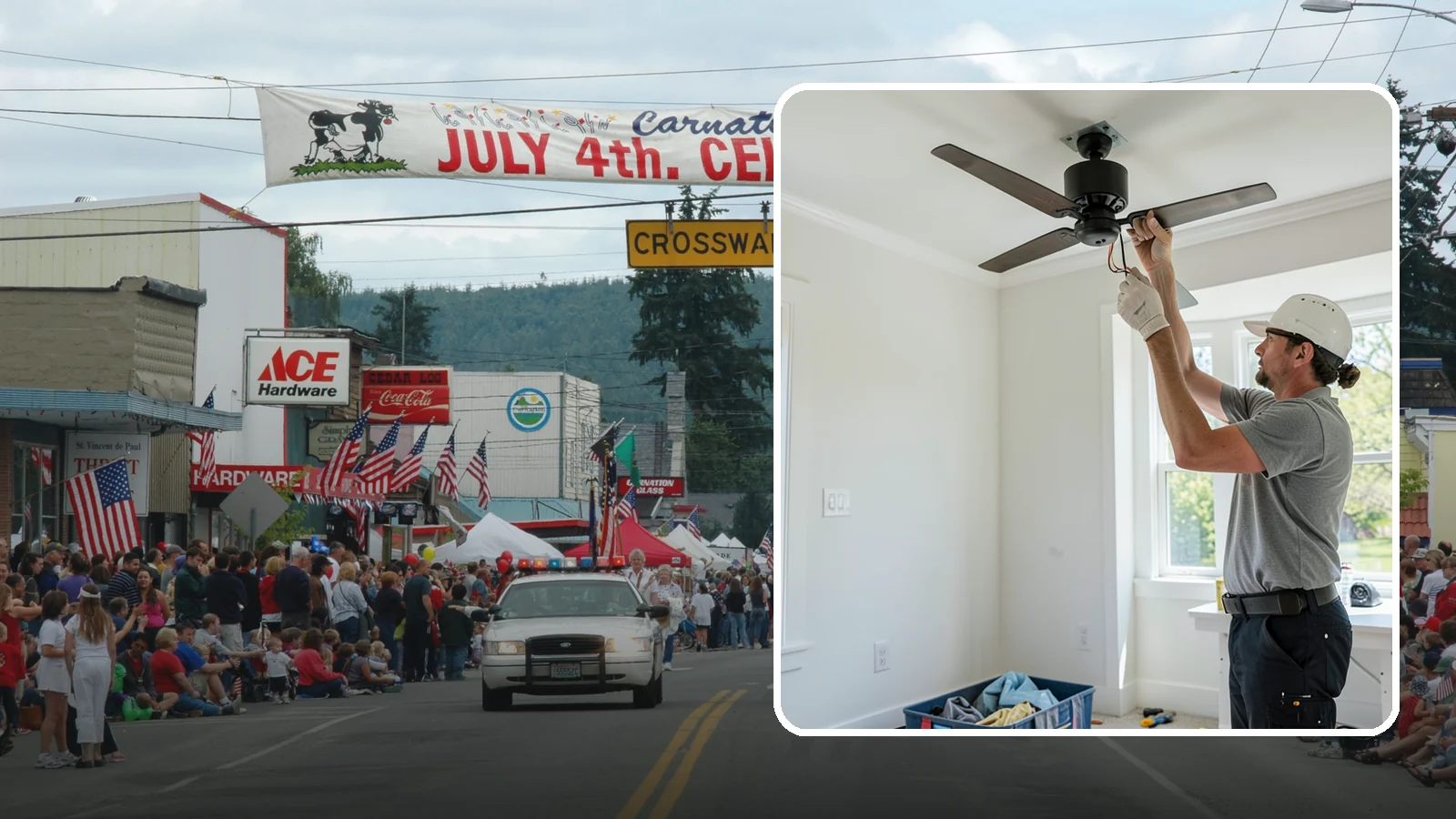 Ceiling Fan Installation in Carnation, King County, WA - We install and replace ceiling fans with properly braced boxes and secure, code-compliant wiring.