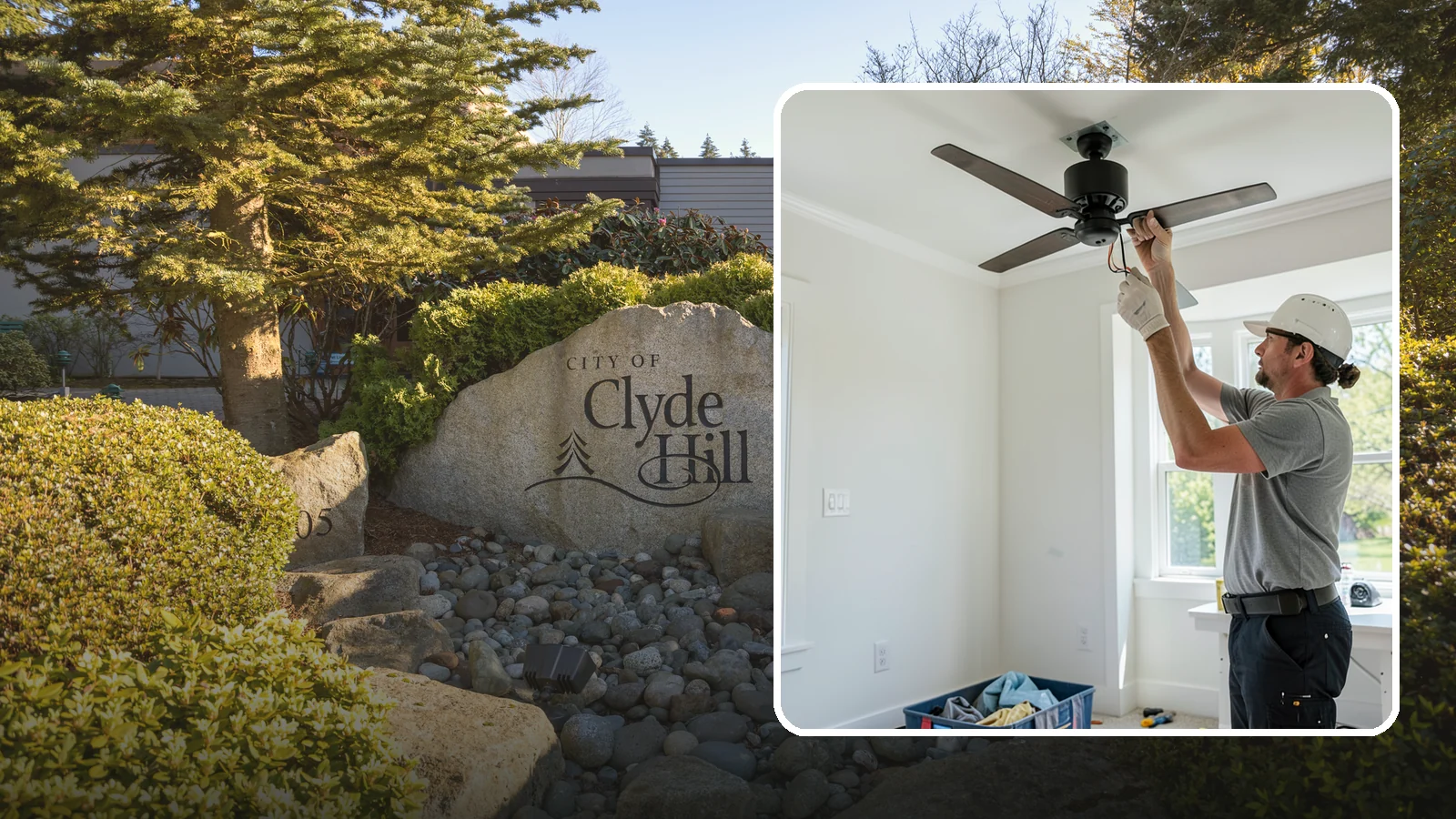 Ceiling Fan Installation in Clyde Hill, King County, WA - We install and replace ceiling fans with properly braced boxes and secure, code-compliant wiring.