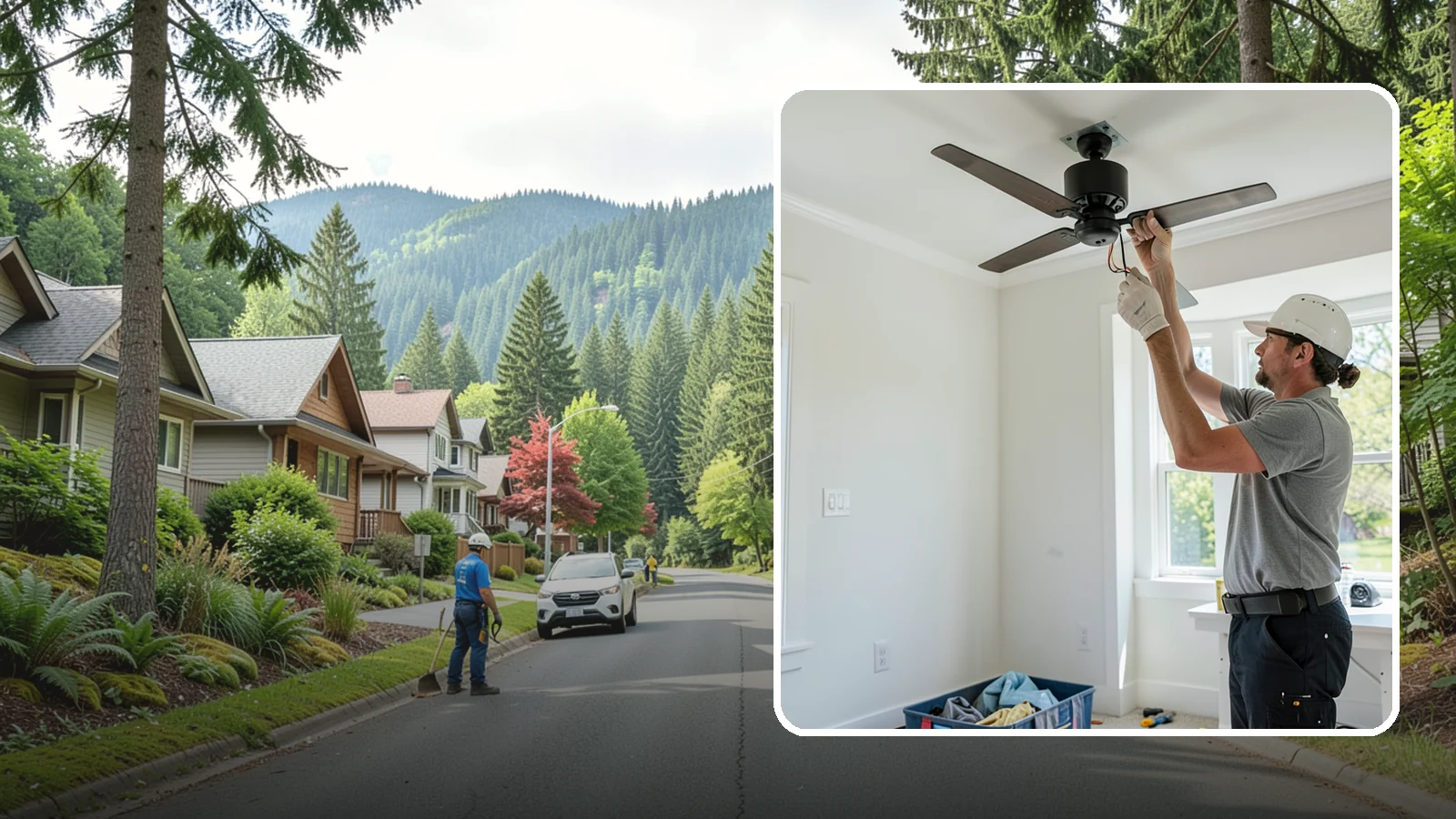 Ceiling Fan Installation in Darrington, Snohomish County, WA - We install and replace ceiling fans with properly braced boxes and secure, code-compliant wiring.