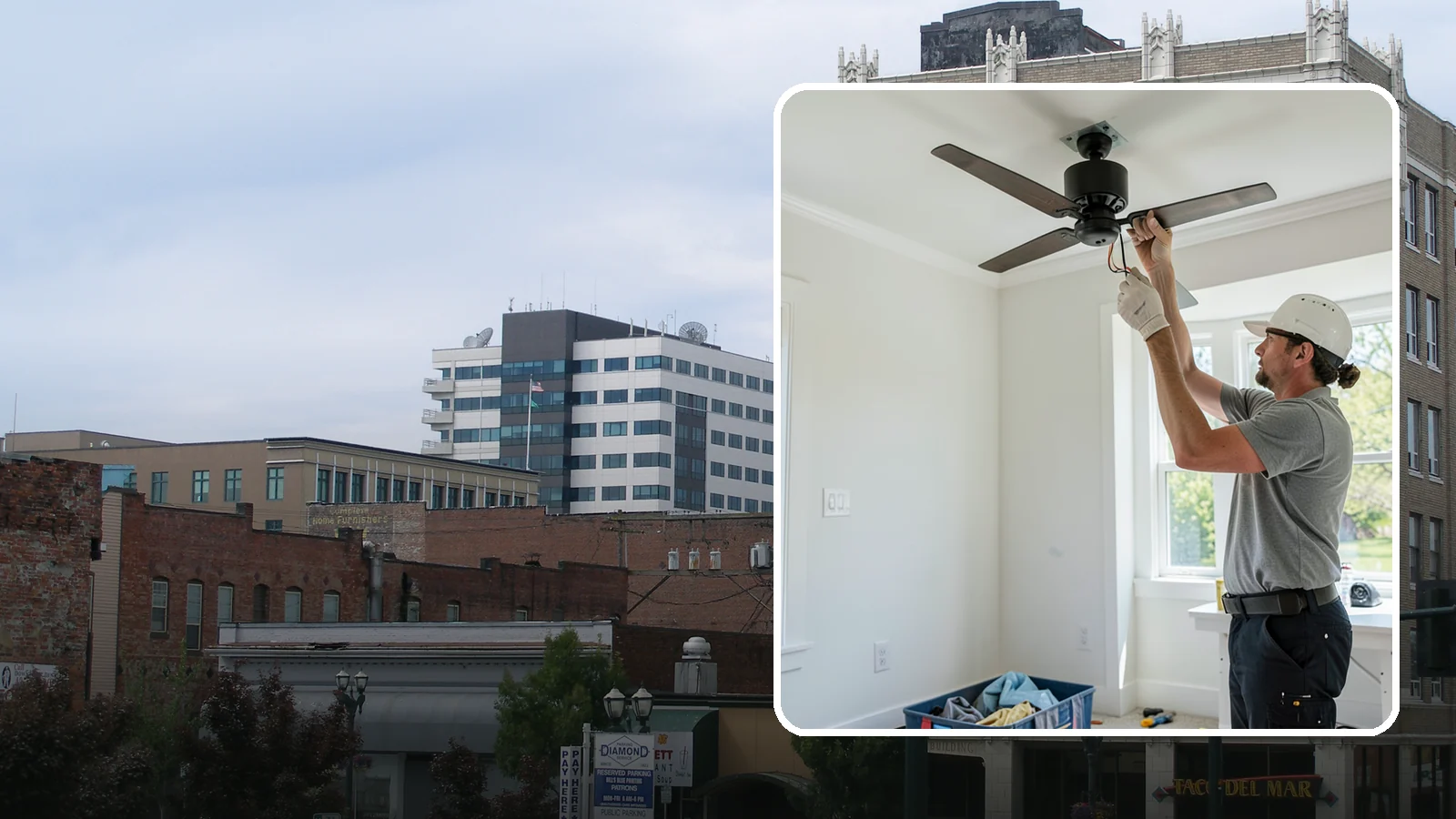 Ceiling Fan Installation in Everett, Snohomish County, WA - We install and replace ceiling fans with properly braced boxes and secure, code-compliant wiring.