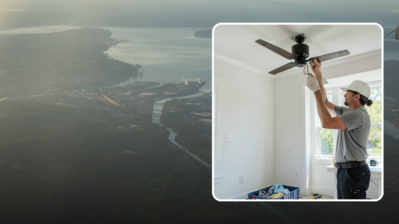 Ceiling Fan Installation in Fife, Pierce County, WA - We install and replace ceiling fans with properly braced boxes and secure, code-compliant wiring.