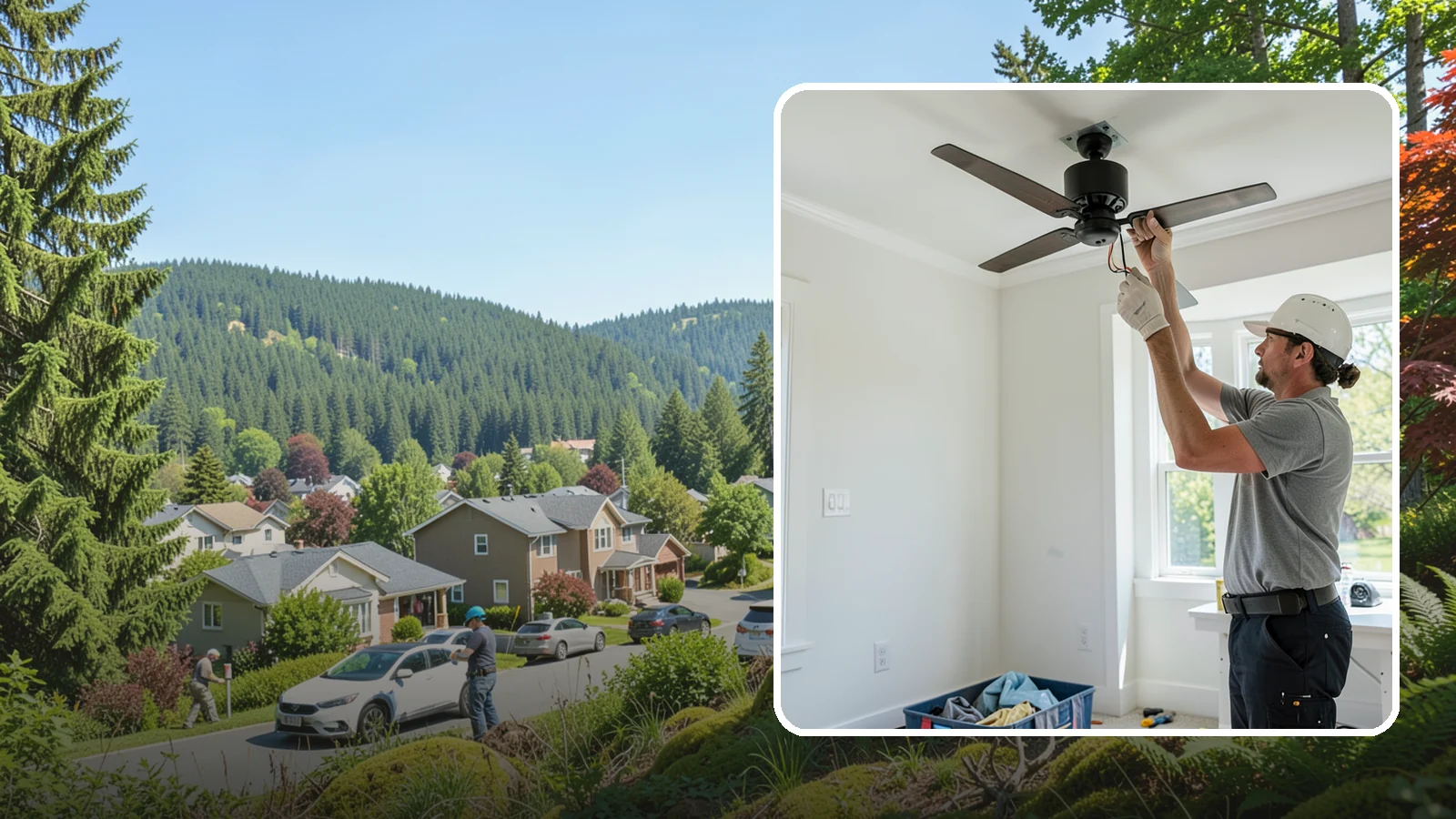 Ceiling Fan Installation in Index, Snohomish County, WA - We install and replace ceiling fans with properly braced boxes and secure, code-compliant wiring.