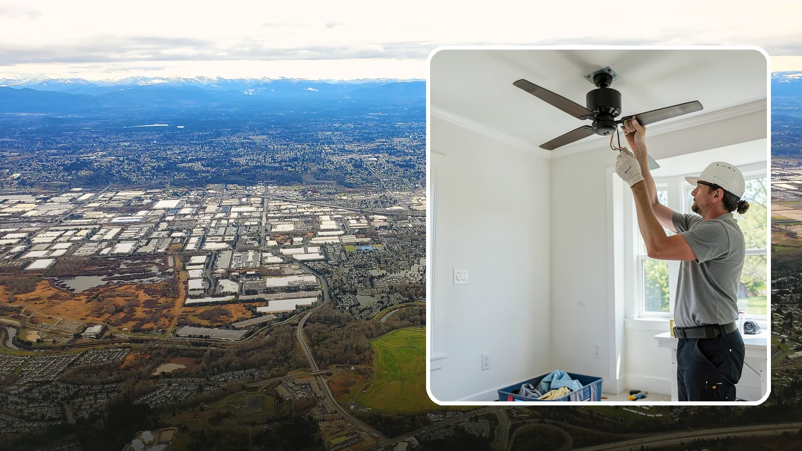 Ceiling Fan Installation in Kent, King County, WA - We install and replace ceiling fans with properly braced boxes and secure, code-compliant wiring.