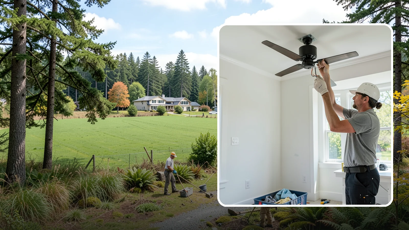 Ceiling Fan Installation in Lyman, Skagit County, WA - We install and replace ceiling fans with properly braced boxes and secure, code-compliant wiring.