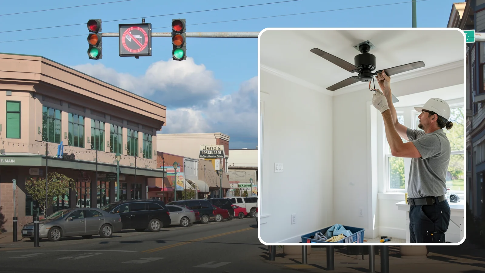 Ceiling Fan Installation in Monroe, Snohomish County, WA - We install and replace ceiling fans with properly braced boxes and secure, code-compliant wiring.