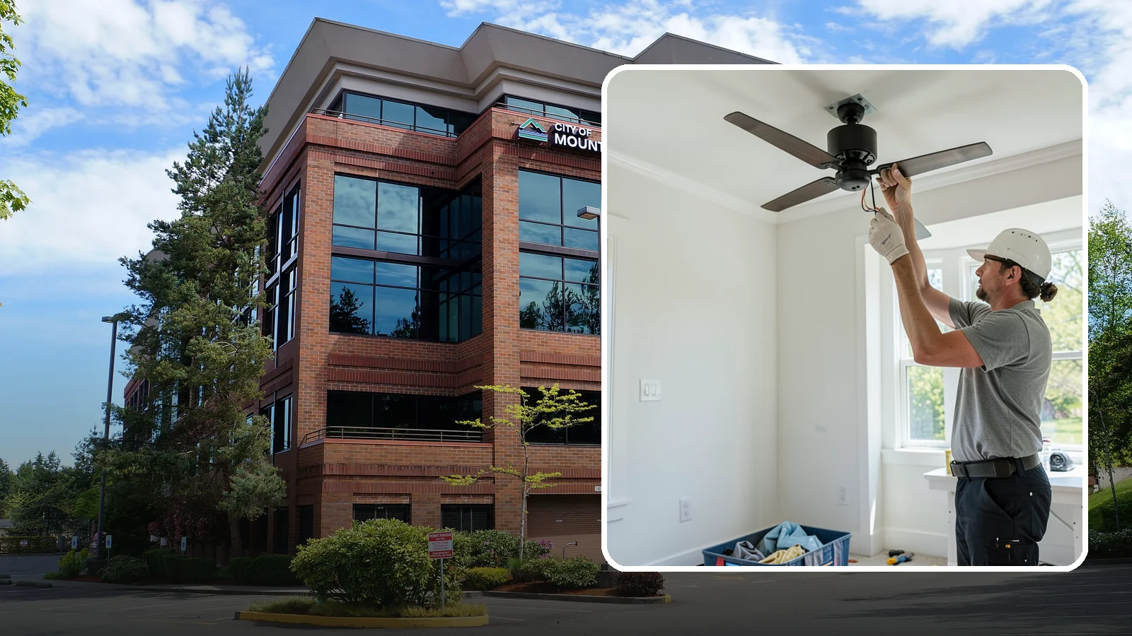 Ceiling Fan Installation in Mountlake Terrace, Snohomish County, WA - We install and replace ceiling fans with properly braced boxes and secure, code-compliant wiring.