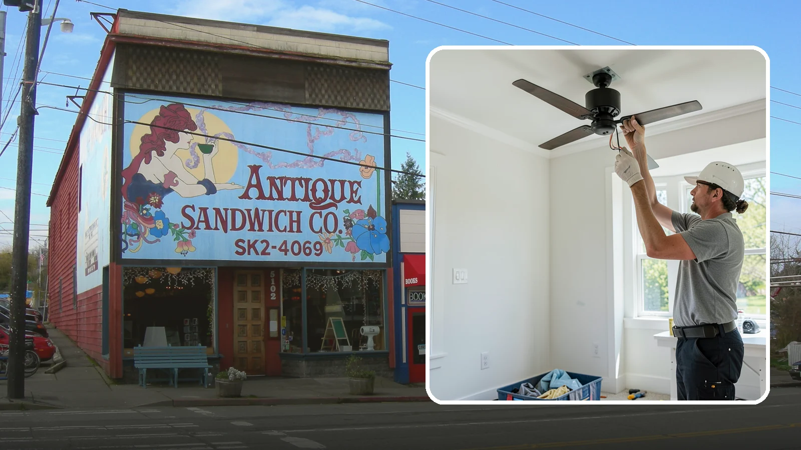 Ceiling Fan Installation in Ruston, Pierce County, WA - We install and replace ceiling fans with properly braced boxes and secure, code-compliant wiring.