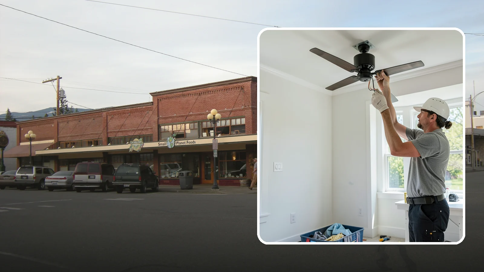 Ceiling Fan Installation in Sedro-Woolley, Skagit County, WA - We install and replace ceiling fans with properly braced boxes and secure, code-compliant wiring.