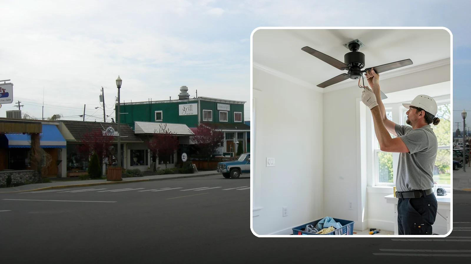 Ceiling Fan Installation in Stanwood, Snohomish County, WA - We install and replace ceiling fans with properly braced boxes and secure, code-compliant wiring.