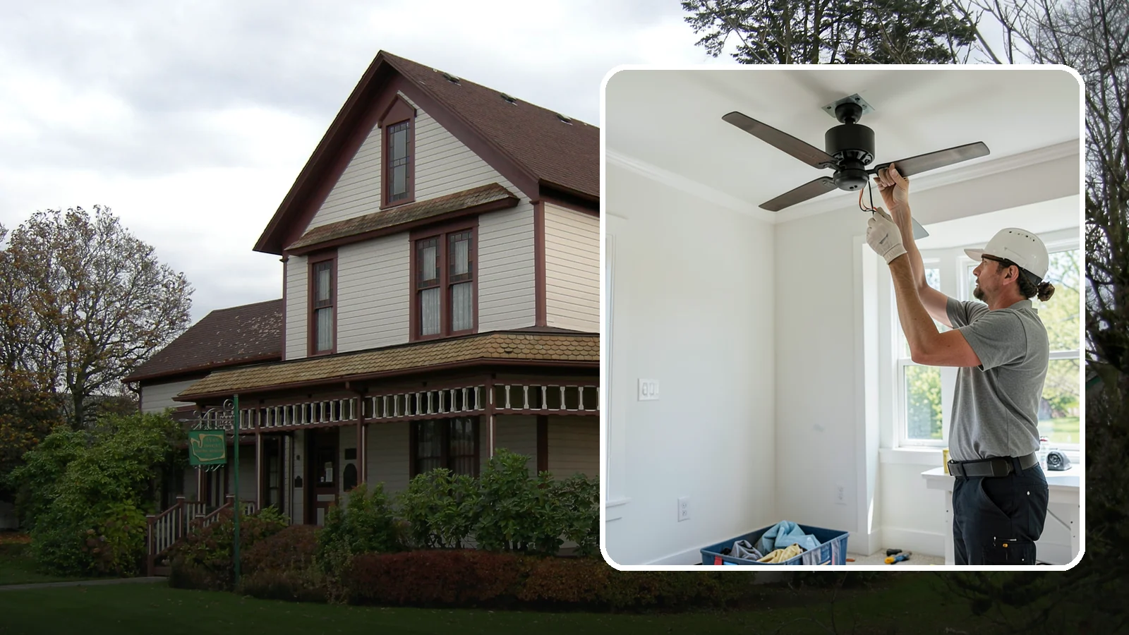 Ceiling Fan Installation in Sumner, Pierce County, WA - We install and replace ceiling fans with properly braced boxes and secure, code-compliant wiring.