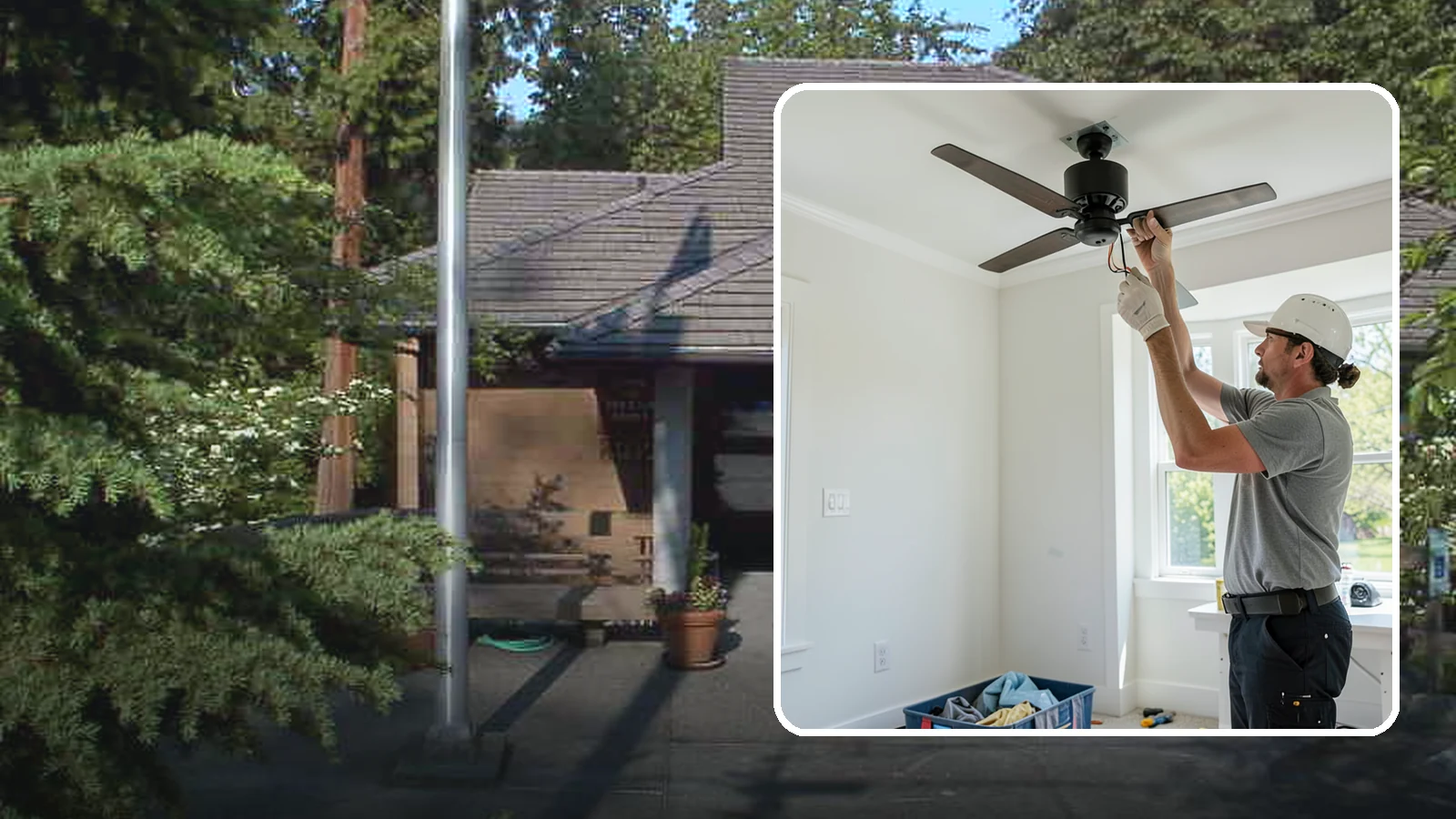 Ceiling Fan Installation in Yarrow Point, King County, WA - We install and replace ceiling fans with properly braced boxes and secure, code-compliant wiring.